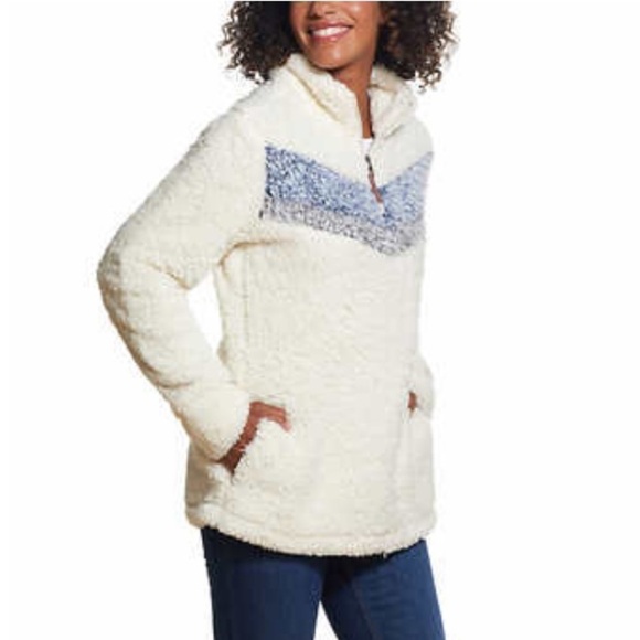 THE ORIGINAL WEATHERPROOF Women’s Sherpa Quarter Zip Fleece-Lined Pullover - Picture 2 of 13